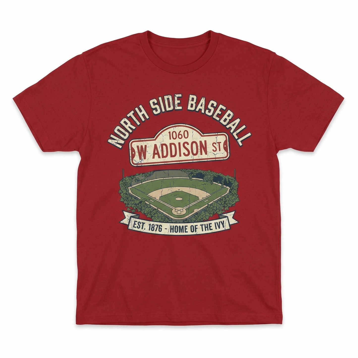 Classic North Side Chicago Baseball Fan Apparel | Vintage 1060 W Addison Game Day Gameday Shirt & Hoodie