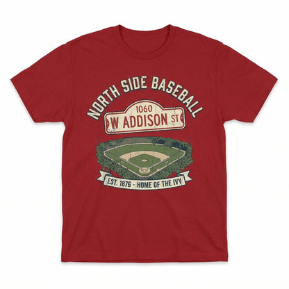 Classic North Side Chicago Baseball Fan Apparel | Vintage 1060 W Addison Game Day Gameday Shirt & Hoodie