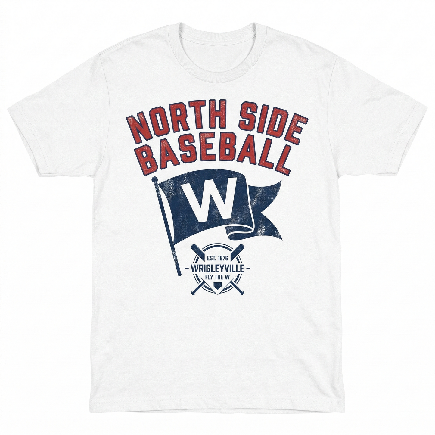 orth Side Chicago Baseball Fan Apparel | Vintage W Flag Game Day Shirt & Hoodie