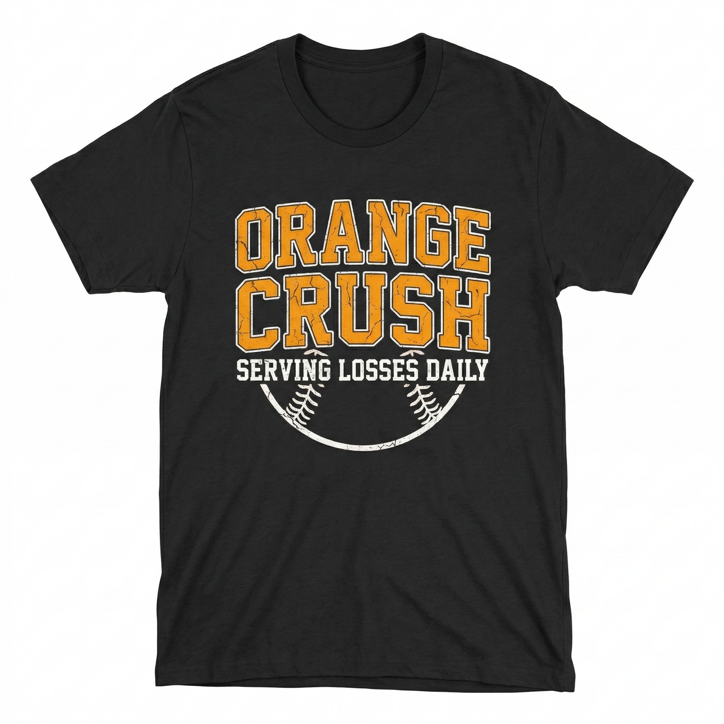 Baltimore Baseball Fan Apparel - "Orange Crush: Serving Losses Daily" Funny Slogan Graphic Tee, Hoodie