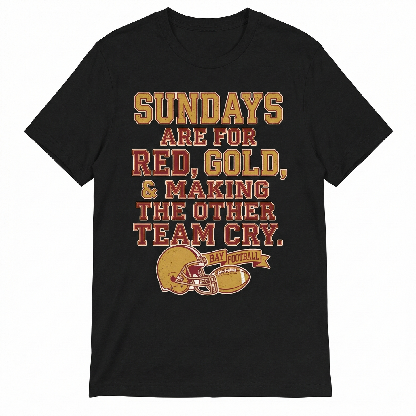 Funny Bay Area Football Red & Gold Sunday Tradition Apparel | Fan Slogan T-Shirt, Hoodie & Sweatshirt