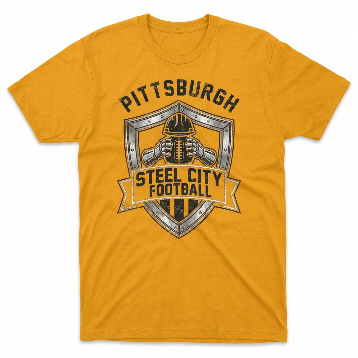Pittsburgh Steel City Football Fan Apparel - Black & Gold Tradition T-Shirt Hoodie Gear