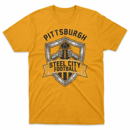 Pittsburgh Steel City Football Fan Apparel - Black & Gold Tradition T-Shirt Hoodie Gear
