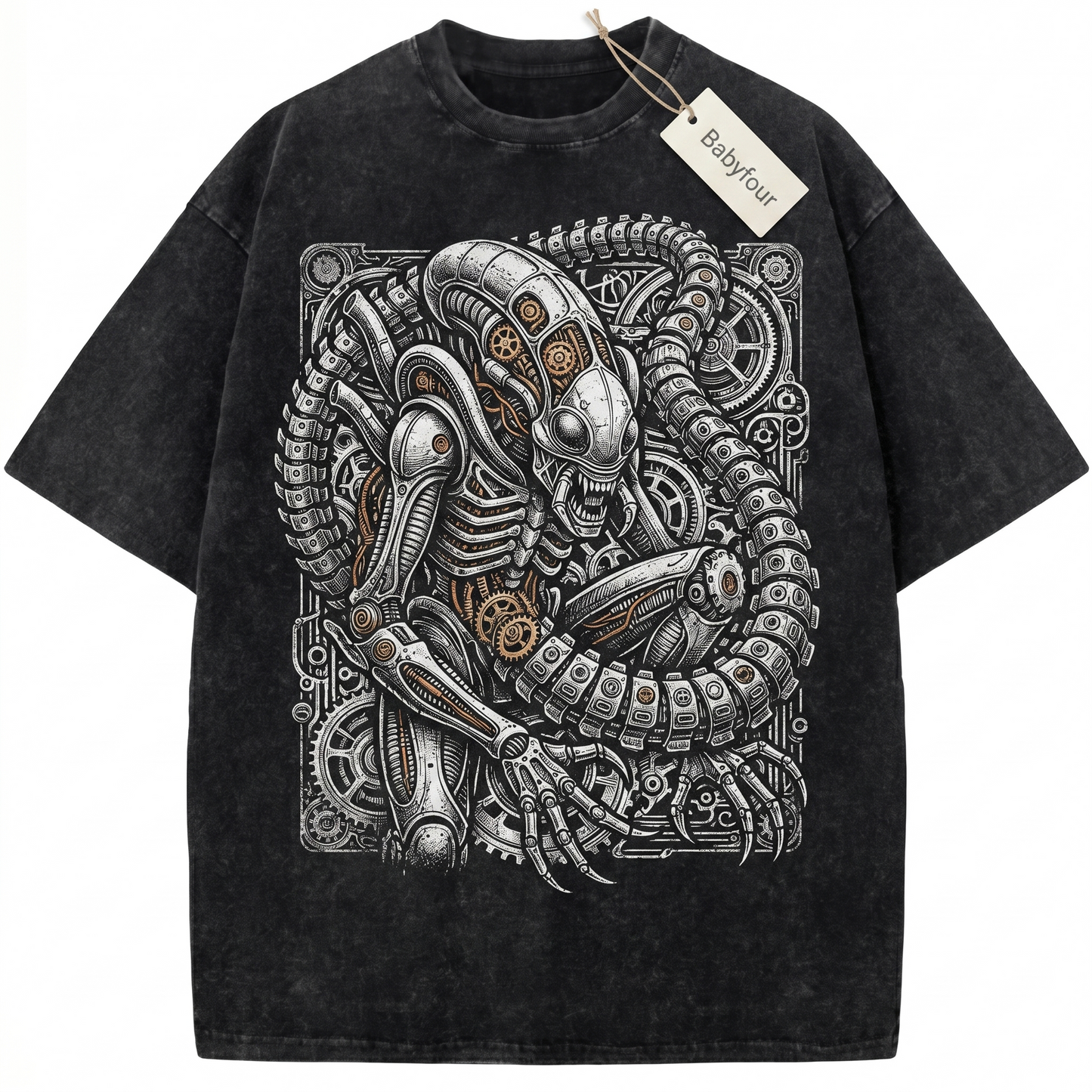Vintage Biomechanical Space Monster Unisex T-Shirt - Retro Sci-Fi Horror Graphic Tee