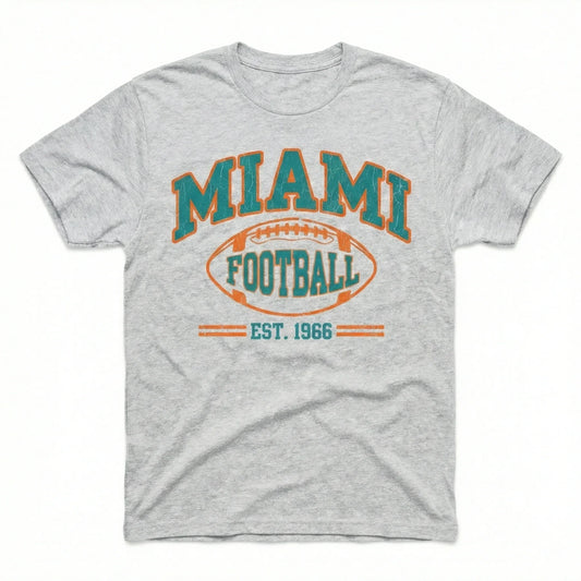 Miami Football Fan Essentials - Aqua & Orange Pride Apparel T-Shirt, Hoodie, Sweatshirt, Tank Top, Long Sleeve - Gameday Gear