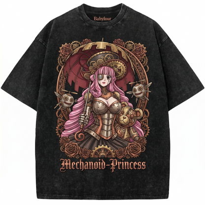 Pink Hair Ghost Princess Vintage Graphic Tee - Retro Anime Gothic Aesthetic Unisex T-shirt