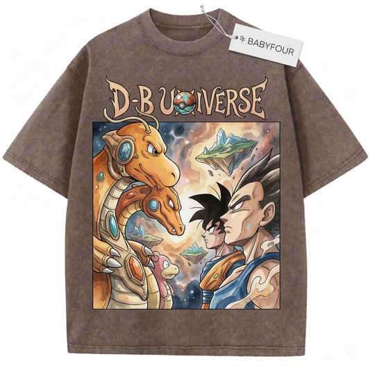 Retro Saiyan Warrior Anime Vintage Graphic Tee - Japanese Manga Aesthetic Casual Unisex T-shirt