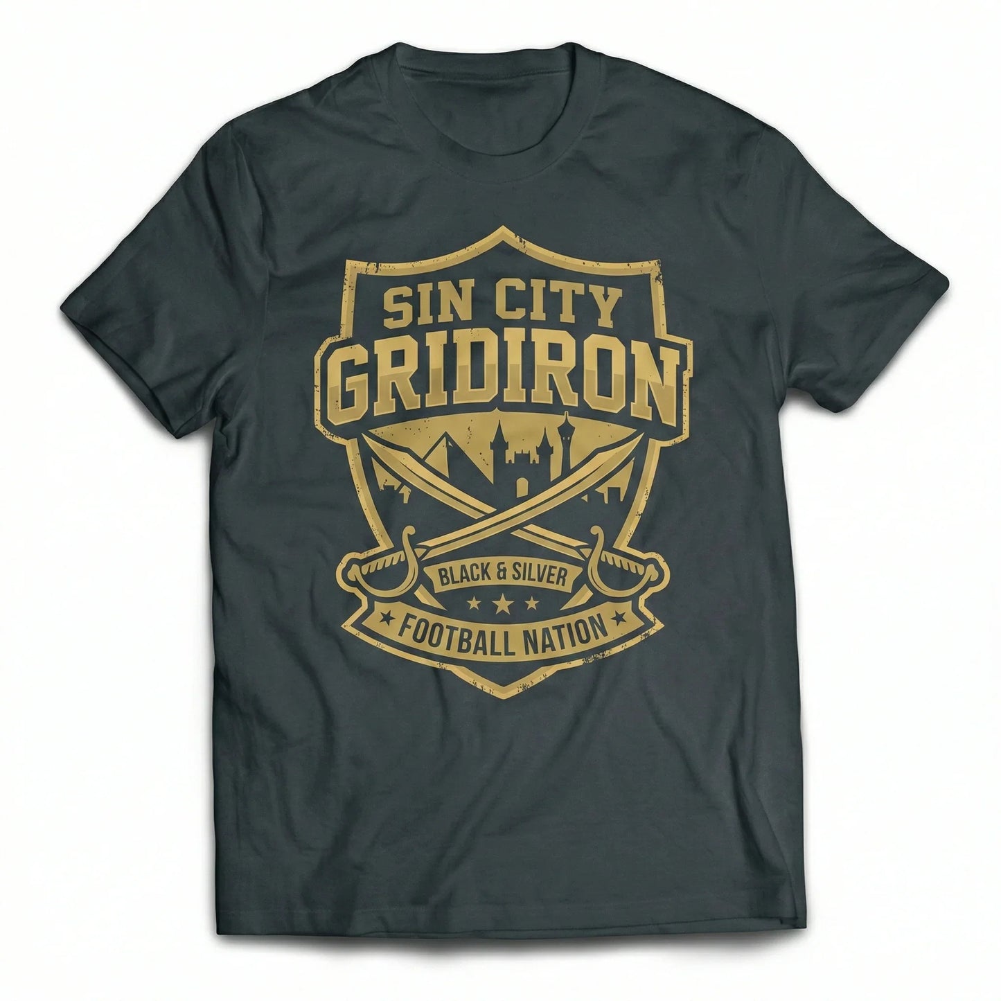 Silver & Black Vegas Football Nation Era Shirt - Game Day Fan Apparel (T-shirt, Tank, Long Sleeve, Sweatshirt, Hoodie)