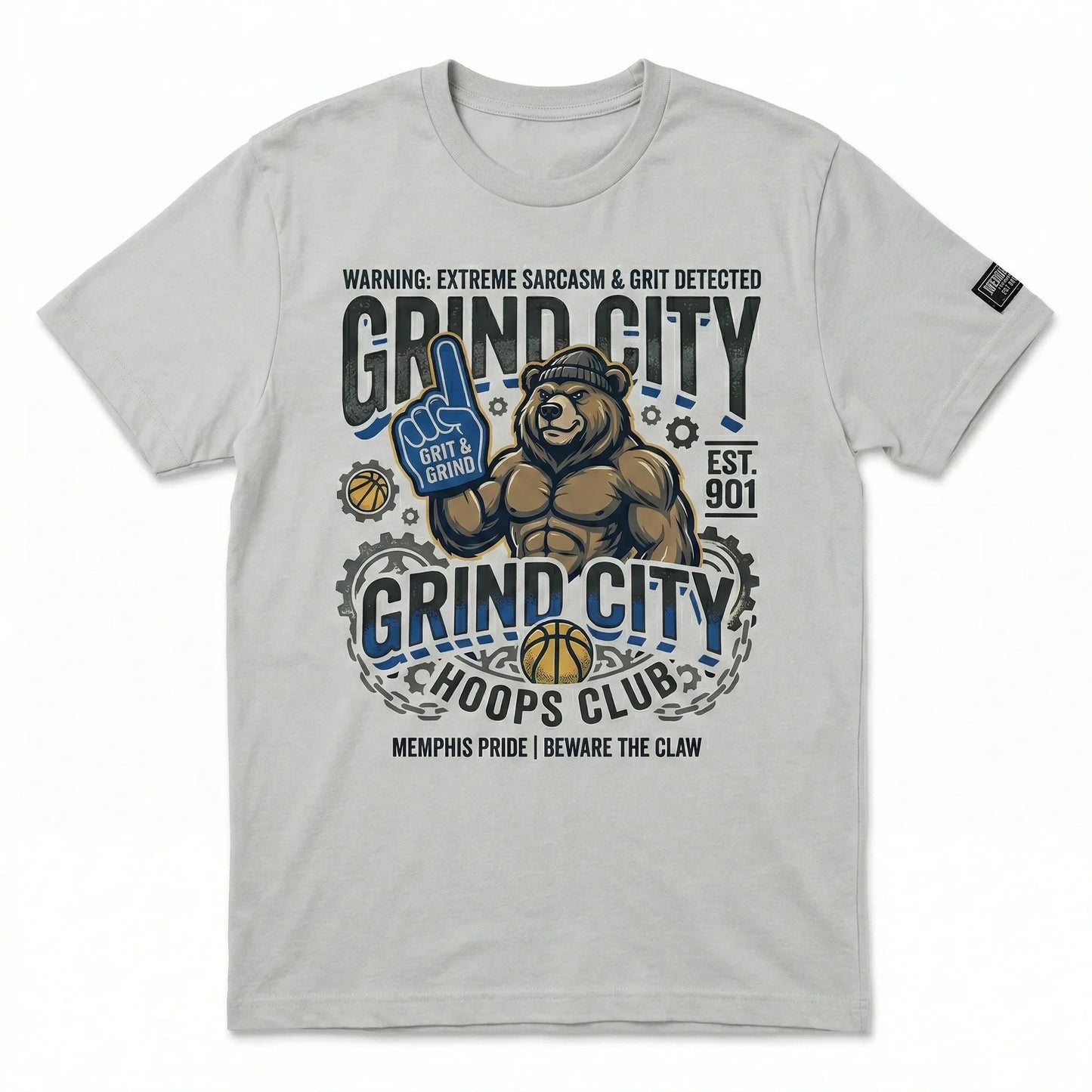 Grind City Basketball Sarcastic Quote Graphic Apparel | Funny Memphis Hoops Fan Gear