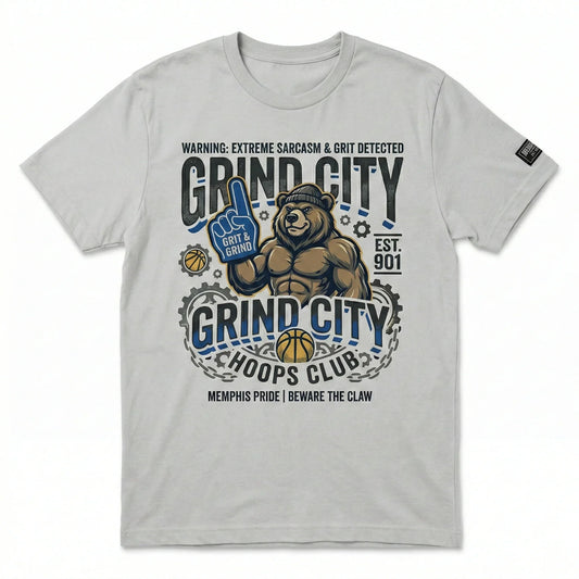 Grind City Basketball Sarcastic Quote Graphic Apparel | Funny Memphis Hoops Fan Gear