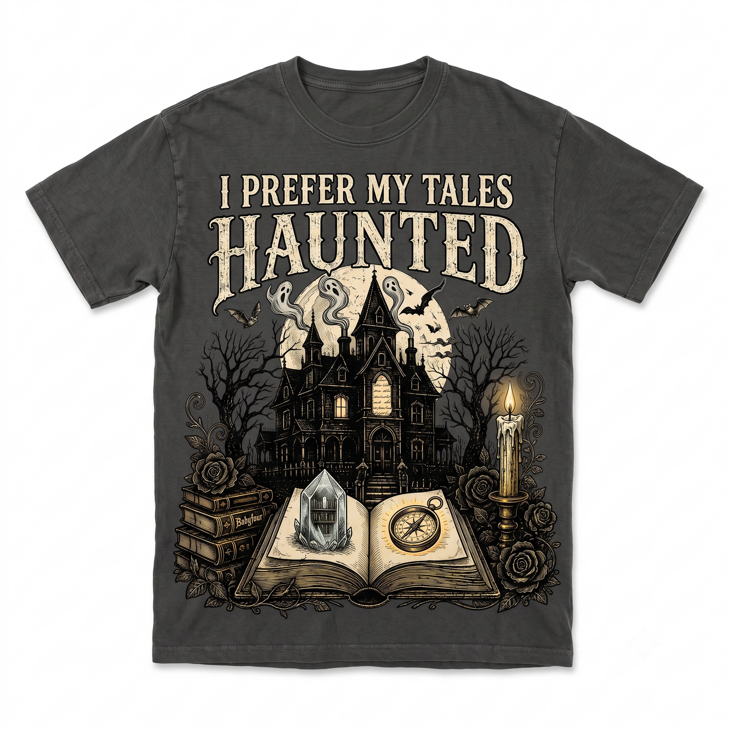 Vintage Dark Academia Book Worm Shirt - Gothic Haunted Bookish Graphic Tee - Spooky Librarian Halloween Literary Gift Unisex T-shirt