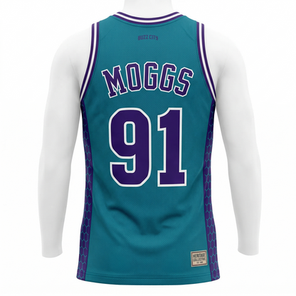 Charlotte Heritage Basketball Jersey - Teal & Purple Hoop Tee, Retro Unisex Sportswear