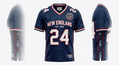 New England Football Heritage Jersey | Retro Patriots AOP Sport Shirt - Classic 6x Champion