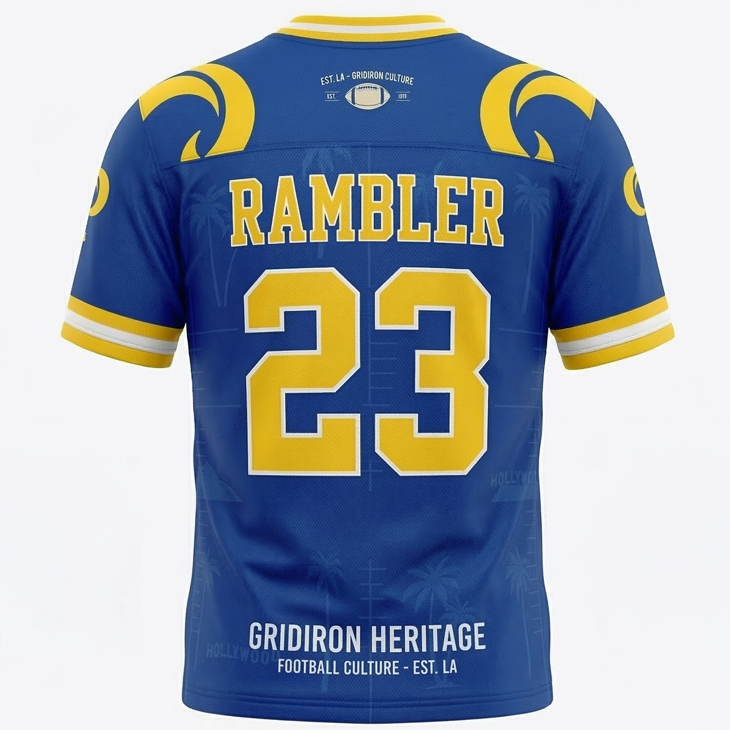 Los Angeles Royal Blue & Sol Classic Football Fan Jersey - Heritage Edition Unisex Gridiron Apparel