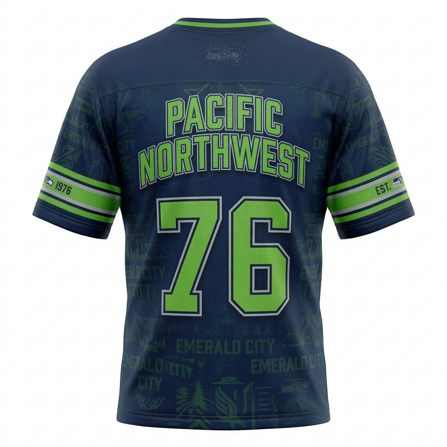 Seattle Football Heritage Jersey - Emerald City Hype Jersey - Unisex American Football Style Tee