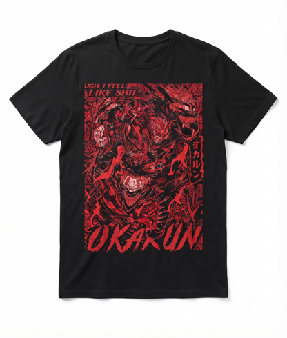 Dark Fantasy Character Graphic T-Shirt, Edgy Anime Style Print Tee, Short Sleeve Casual Cotton Crewneck