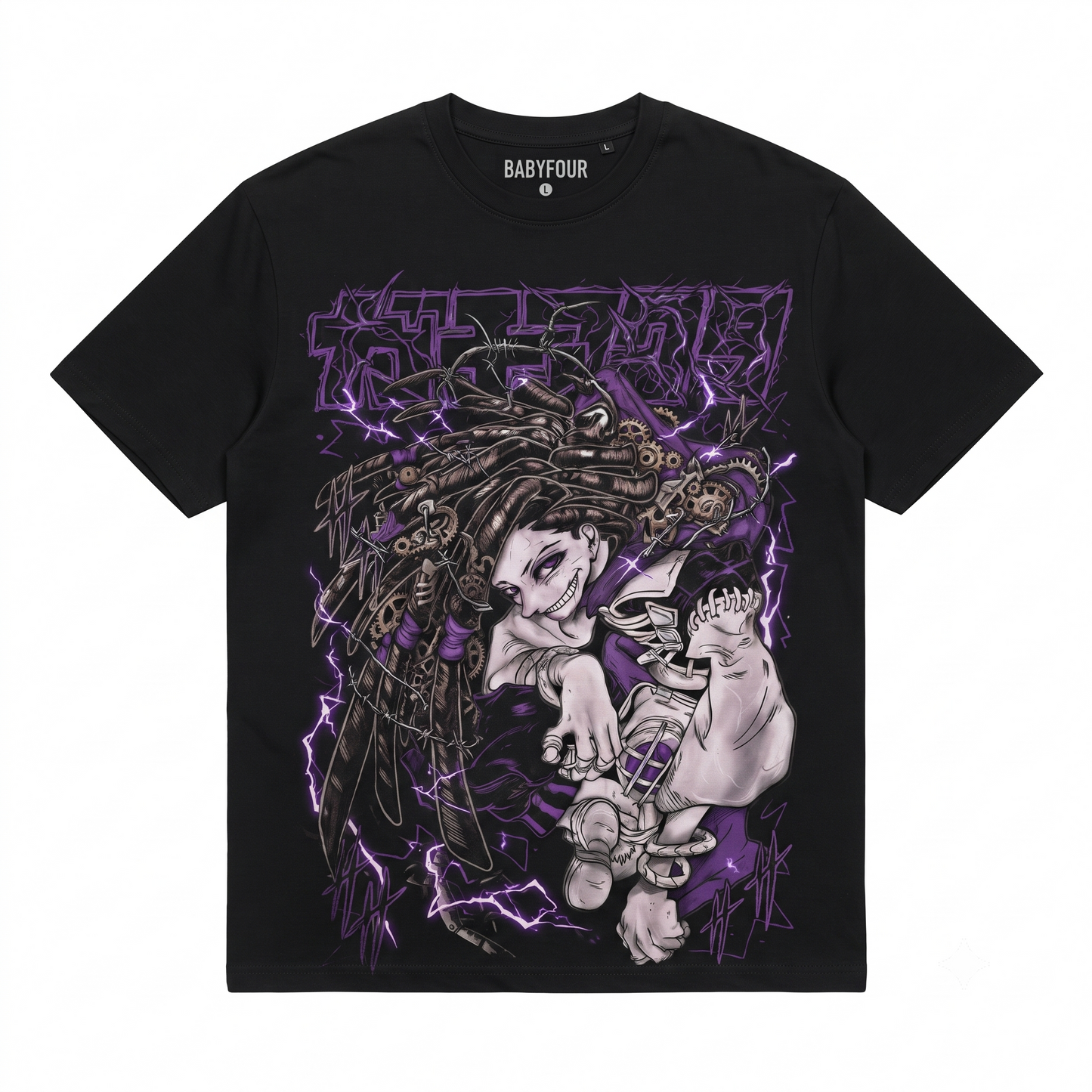 Graphic T-Shirt, Anime Style Streetwear, Cyberpunk Aesthetic Graphic Tee for MenUnisex, Heavyweight Cotton Oversized Shirt