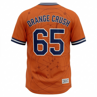 Unisex Heritage Baseball Jersey - Houston Hype Space City Edition - Orange & Navy