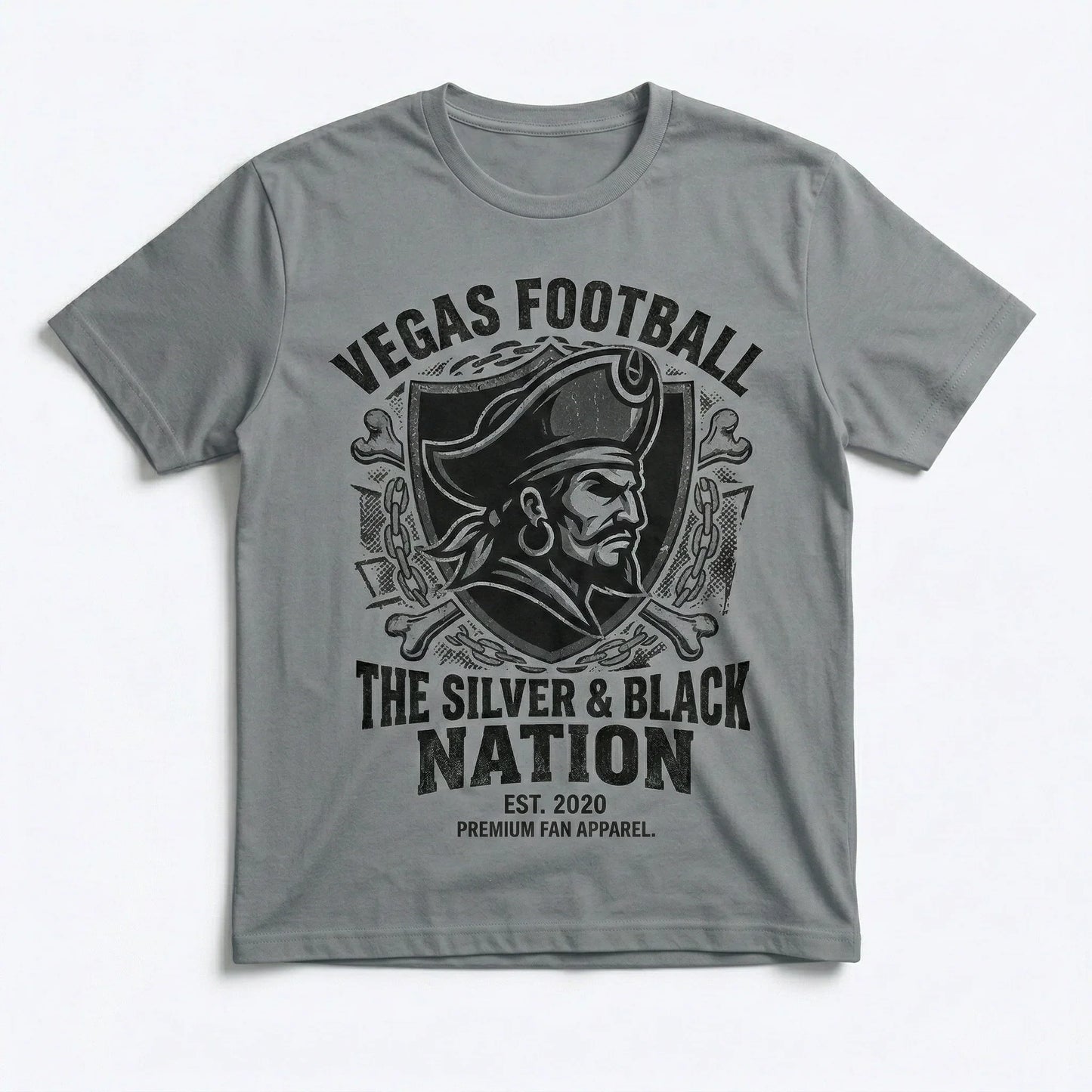 Premium Vegas Football Fan Apparel | Silver & Black Sunday Game Day Gear
