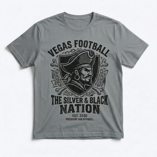 Premium Vegas Football Fan Apparel | Silver & Black Sunday Game Day Gear