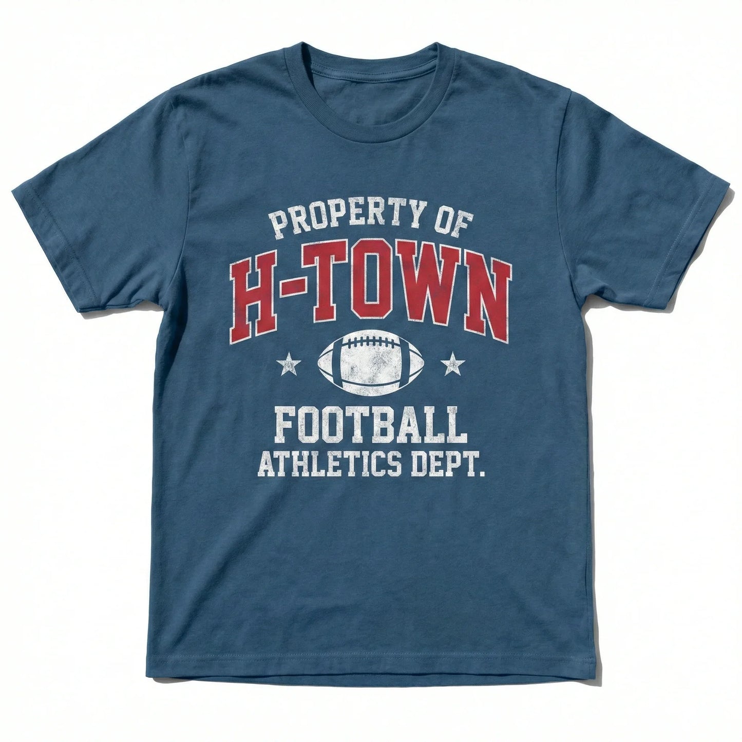 Property of H-Town Football Athletics Dept. Graphic Apparel - Texas Gridiron Sunday Fan Gear