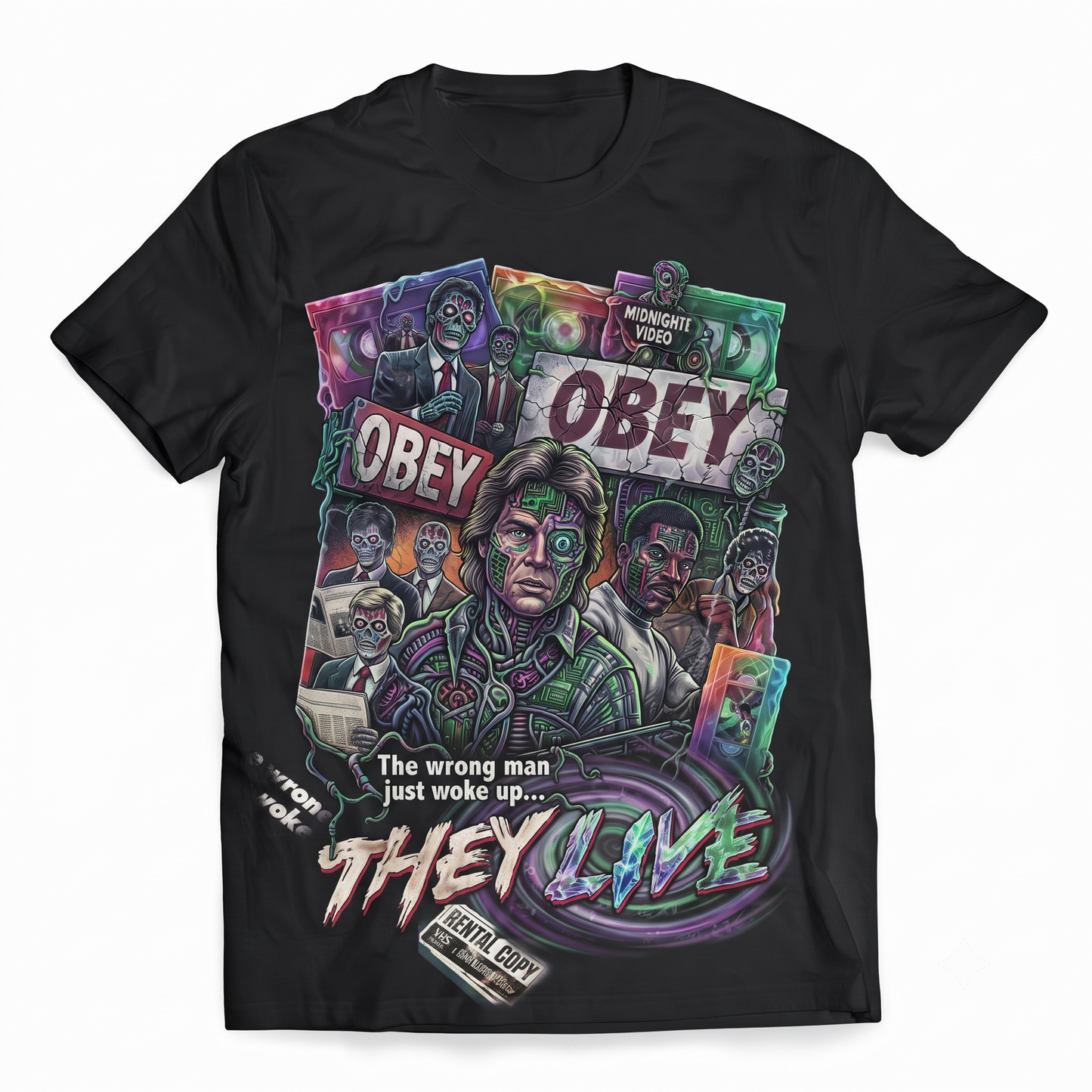 80s Sci-Fi Cult Horror Movie Tribute Graphic Apparel Vintage Aesthetic Unisex T-shirt