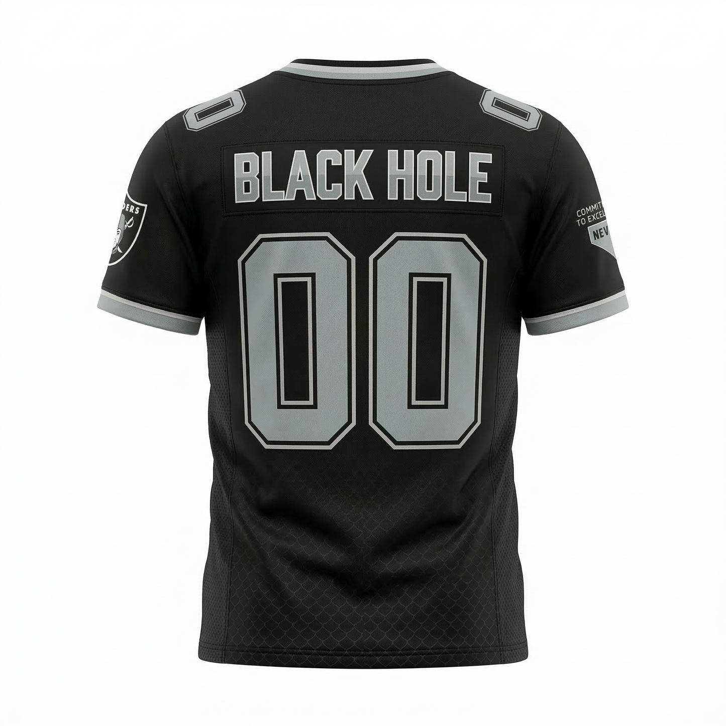 Premium Unisex Vegas Black & Silver Football Jersey - Athletic Fit Game Day Shirt
