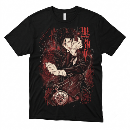 Dark Butler Anime Character Classic Graphic Design Unisex T-shirt