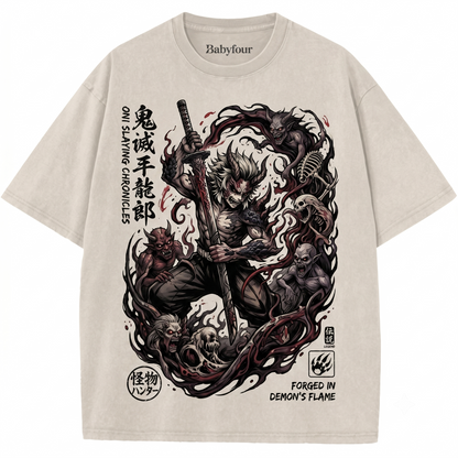 Retro Kyojuro Rengoku Flame Hashira Unisex T-Shirt