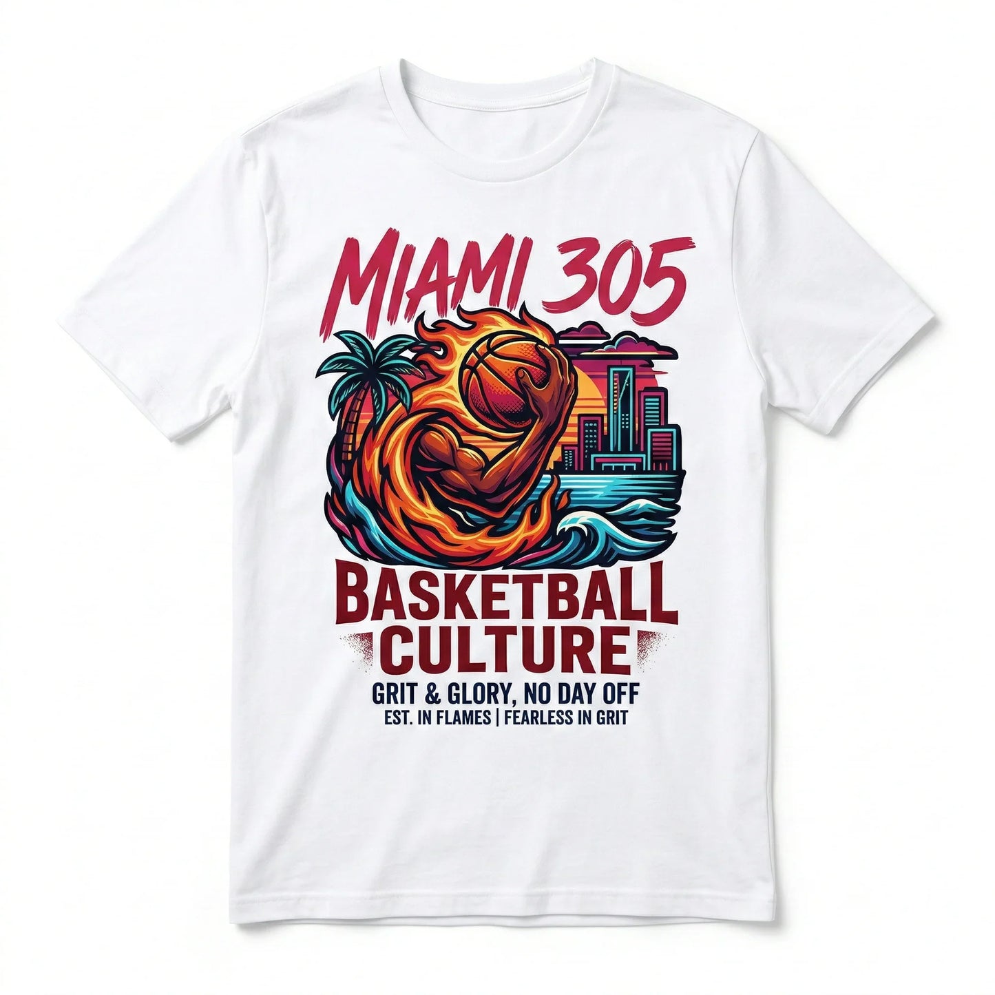 Premium Miami 305 Basketball Culture Fan Apparel | Vice City Game Day Gear