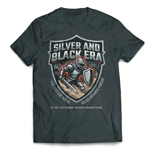 Silver & Black Vegas Football Nation Era Shirt - Game Day Fan Apparel (T-shirt, Tank, Long Sleeve, Sweatshirt, Hoodie)