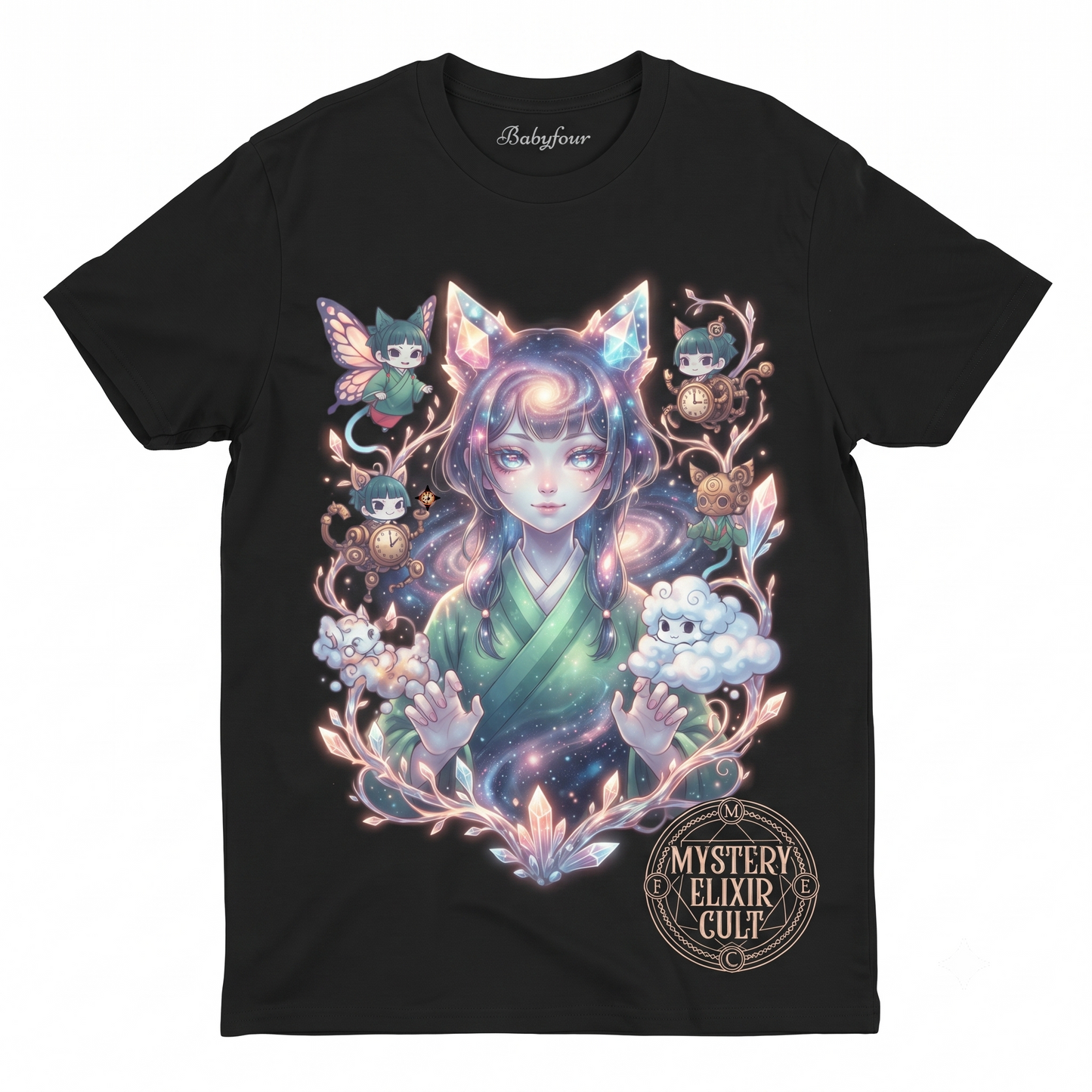 Kawaii Cat Girl Anime T-Shirt, Manga Inspired Graphic Tee, Gift for Anime Fans, Unisex Cotton Graphic Shirt