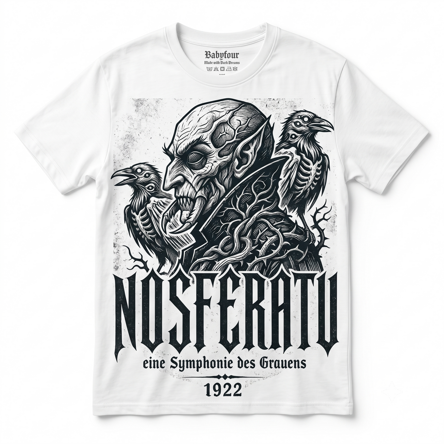 Nosferatu Vampire Vintage Graphic Tee - Classic Horror Movie Apparel, Retro Gothic Silent Film Unisex T-shirt