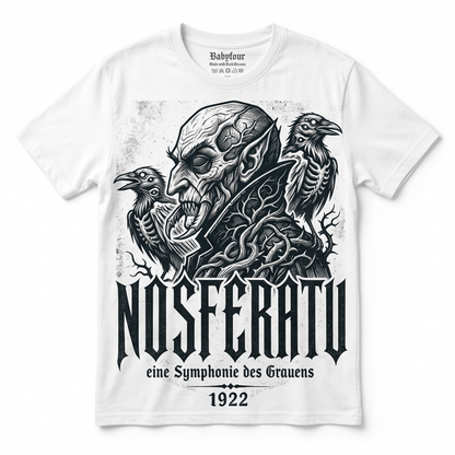 Nosferatu Vampire Vintage Graphic Tee - Classic Horror Movie Apparel, Retro Gothic Silent Film Unisex T-shirt