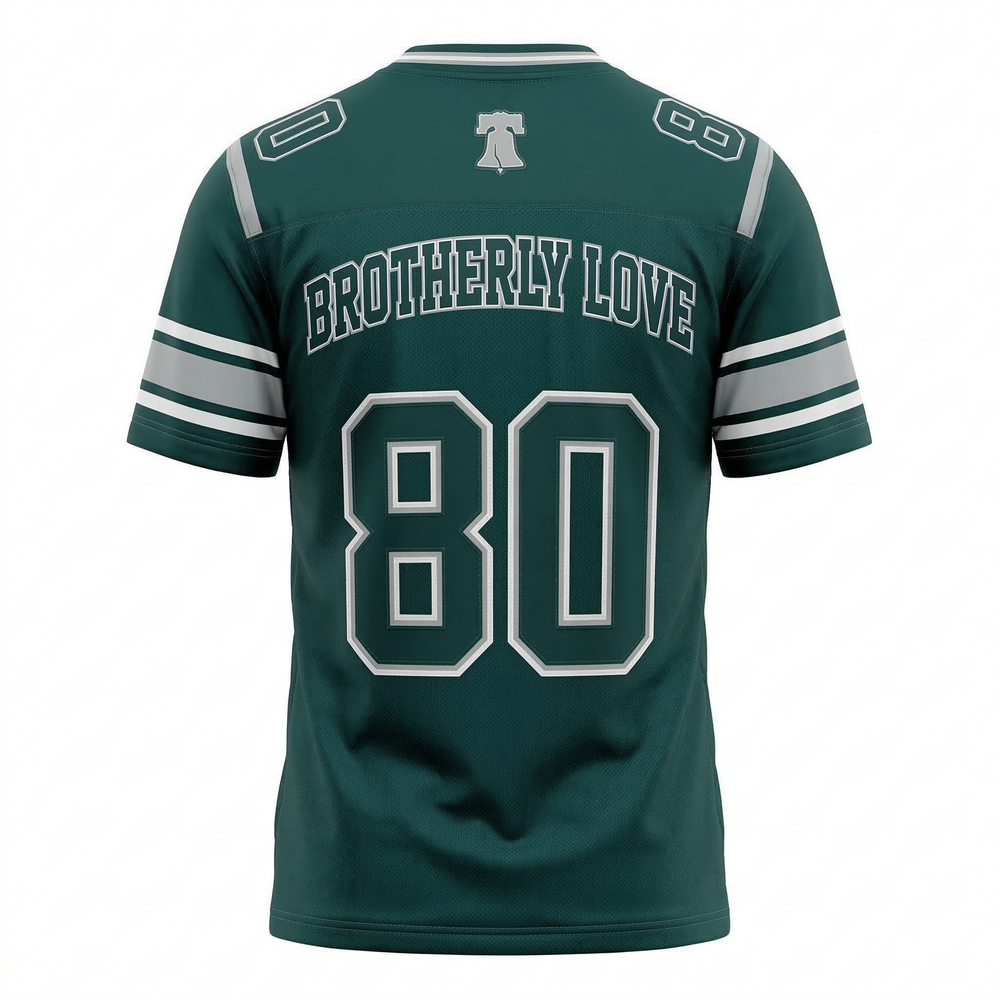 Philadelphia Football Pride Spirit - Midnight Green & Silver Athletic Fan Jersey - Unisex Short Sleeve Top (Custom Style)