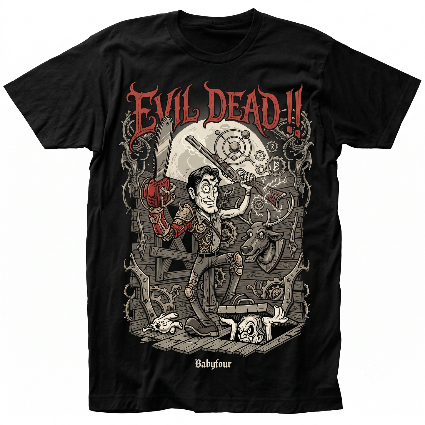 Retro Horror Hero Vintage 1930s Cartoon Character Unisex T-shirt