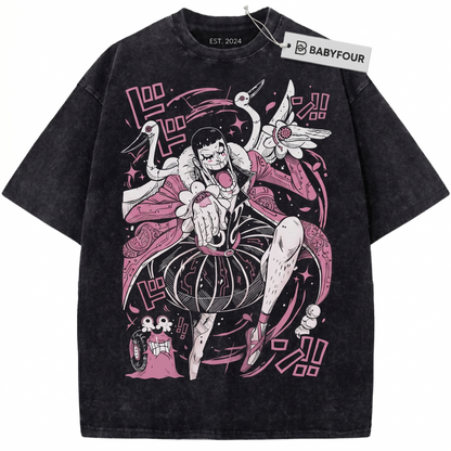 Retro Okama Swan Anime Graphic Tee - Vintage Clay Ballet Fighter Unisex T-Shirt