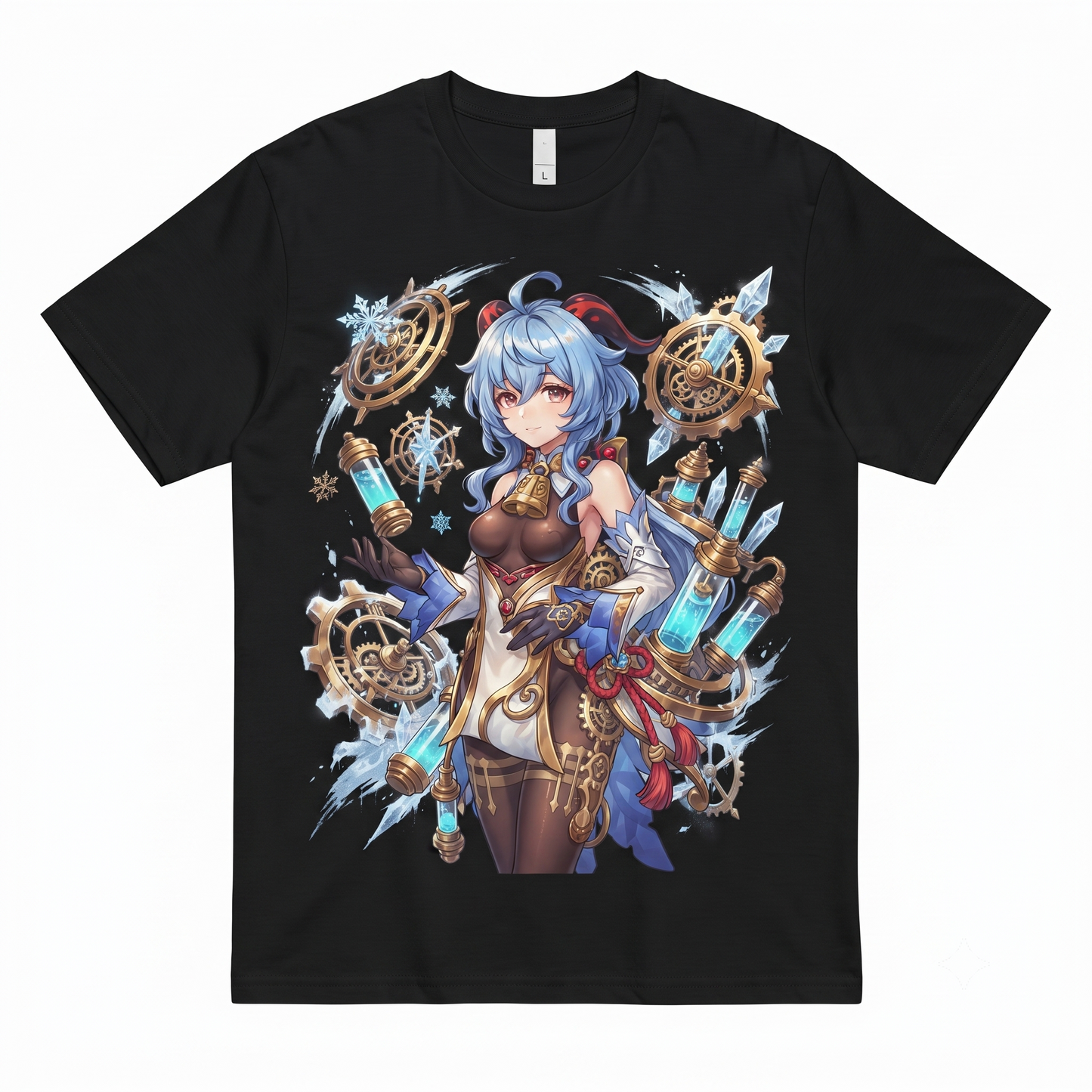 Cryo Archer Fantasy Character Graphic Apparel, Aesthetic Waifu Video Game Inspired Fan Art Unisex T-shirt