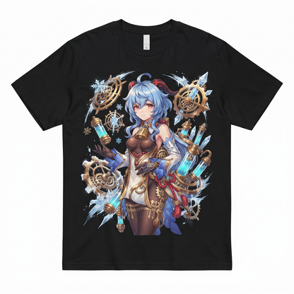 Cryo Archer Fantasy Character Graphic Apparel, Aesthetic Waifu Video Game Inspired Fan Art Unisex T-shirt