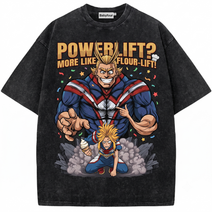 Retro Anime Symbol of Peace Graphic Tee - Vintage No 1 Hero Toshinori Yagi Unisex T-Shirt
