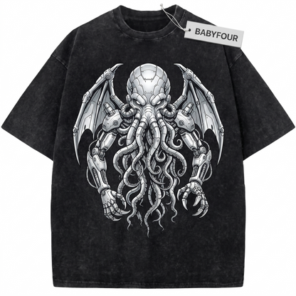 Vintage Lovecraftian Cosmic Horror Graphic Unisex T-Shirt, Retro Dark Fantasy Tentacle Monster Tee