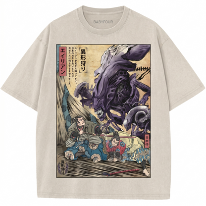 Vintage Sci-Fi Space Monster Unisex T-Shirt - Retro Extraterrestrial Horror Movie Graphic Tee