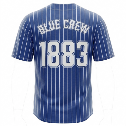 Los Angeles Baseball Heritage All-Over-Print Button-Up Jersey - Blue Crew Fan Gear Unisex