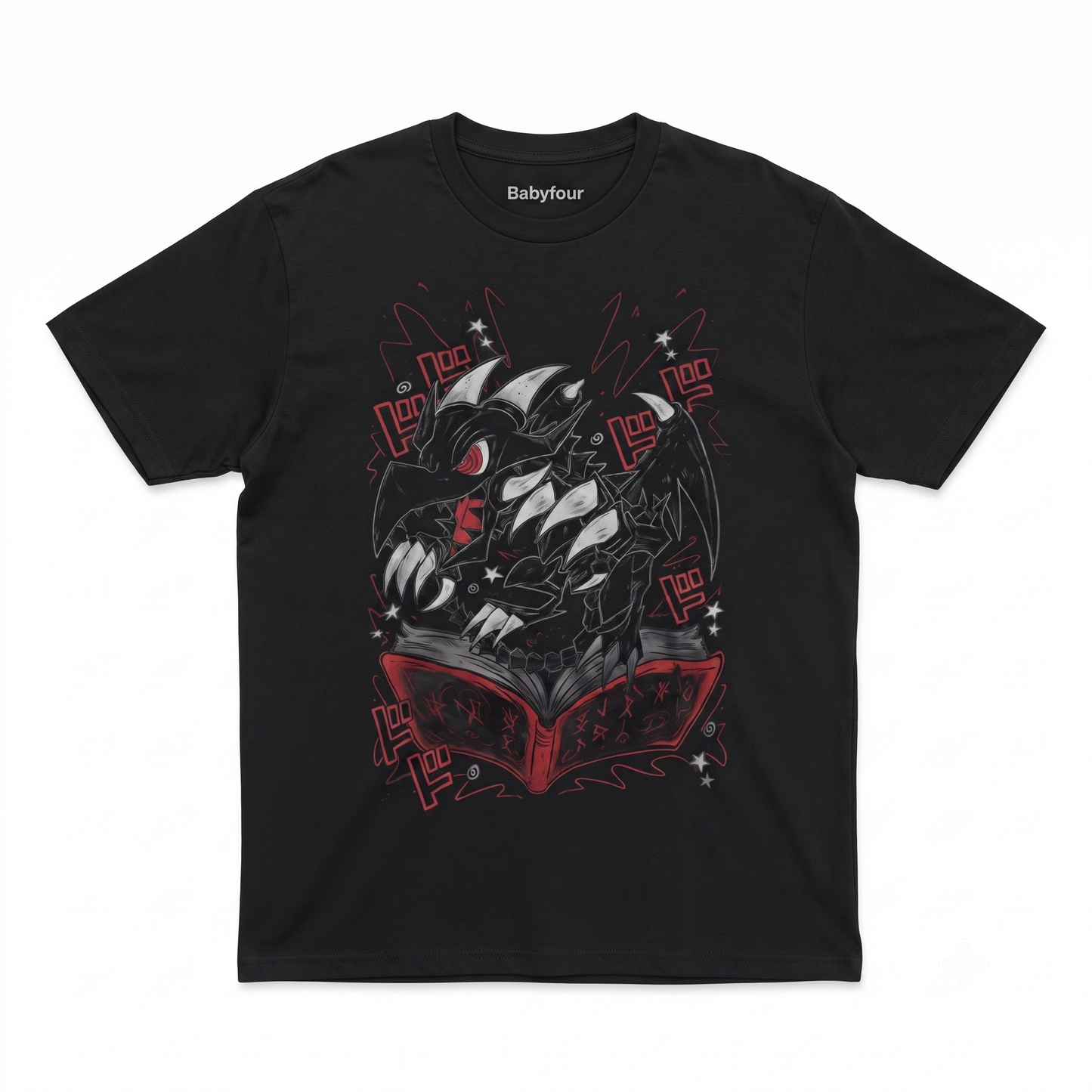 Dark Fantasy Dragon Graphic T-Shirt, Japanese Anime Inspired Streetwear, Unisex Cotton Crewneck Tee