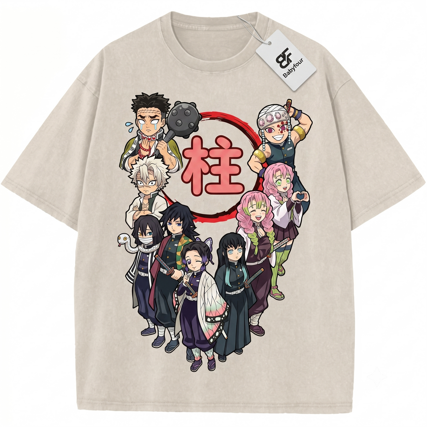 Retro Japanese Monster Slayer Graphic Tee - Vintage Anime Style Unisex T-shirt
