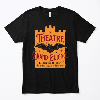 Vintage Gothic Vampire Theater Graphic Tee  Retro French Horror Aesthetic Apparel  Unisex T-shirt