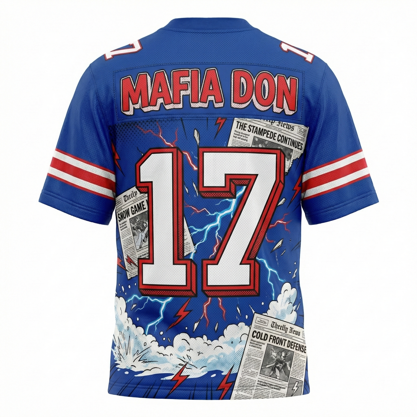 Upstate 716 Mafia Gridiron Comic Style Football Jersey - Retro Hype Apparel