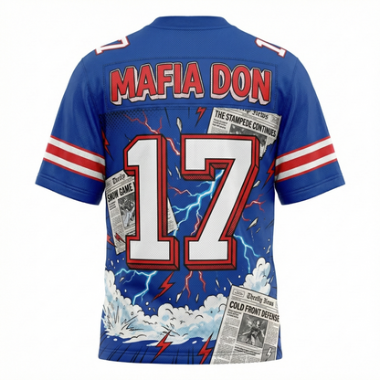 Upstate 716 Mafia Gridiron Comic Style Football Jersey - Retro Hype Apparel