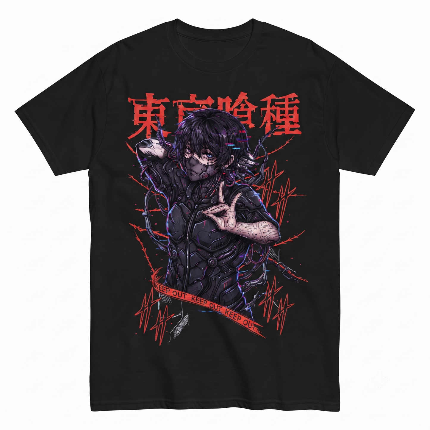 Dark Anime Aesthetic Graphic T-Shirt, Japanese Inspired Streetwear Tee, Unisex Cotton Graphic Top