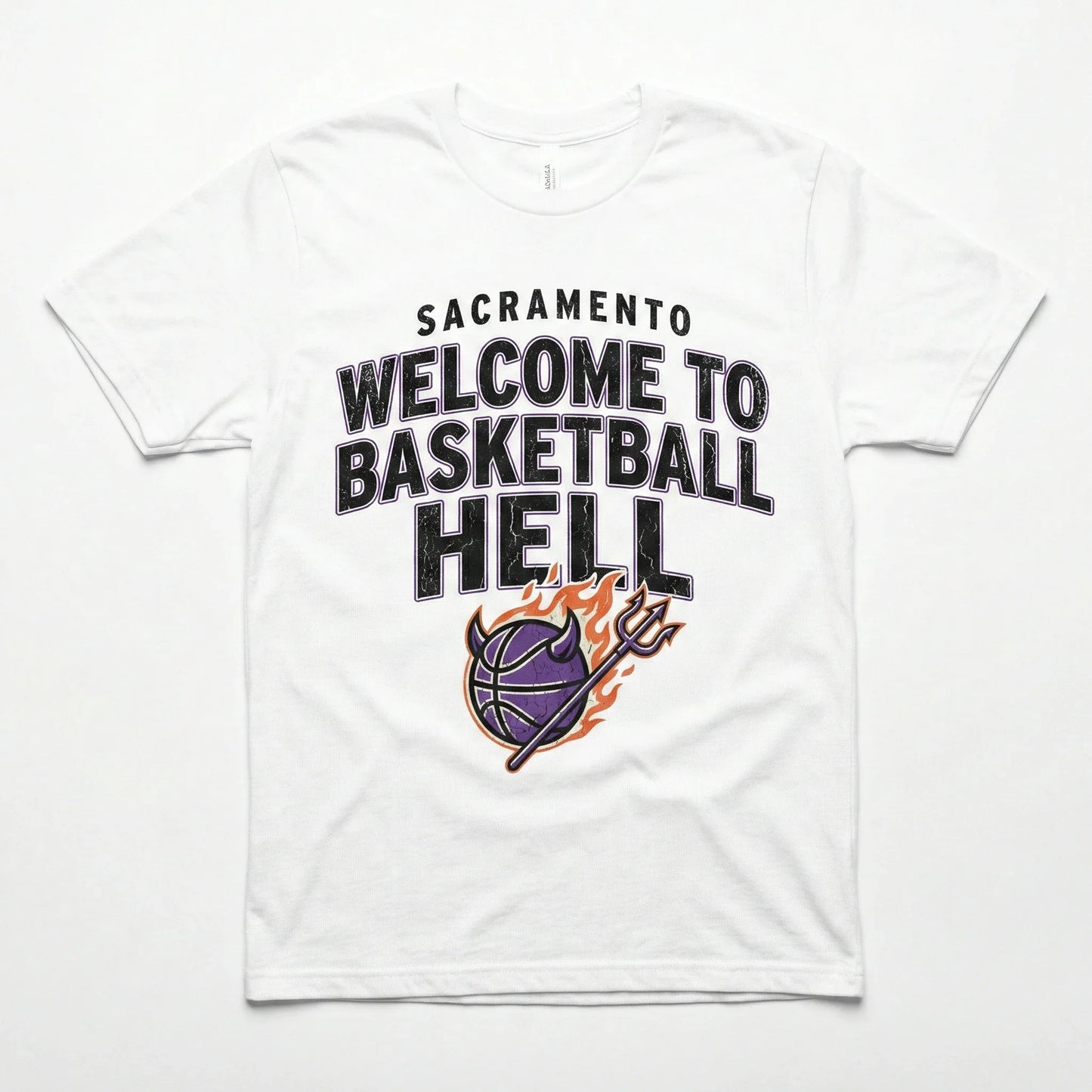 Funny Sacramento Basketball Slogan Apparel - "Welcome to Basketball Hell" T-Shirt, Hoodie, Sweatshirt